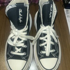 Kids High-Top Sneakers - Black and White